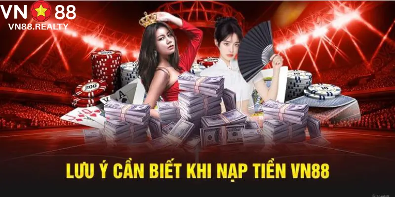 Lưu ý khi thực hiện giao dịch nạp tiền VN88